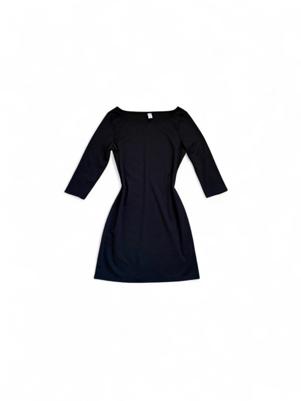 Old Navy Black Long-Sleeve Scoop Neck Sheath Dress